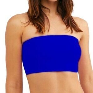 Free People Bandeau Blue Scuba Neo Nina Small